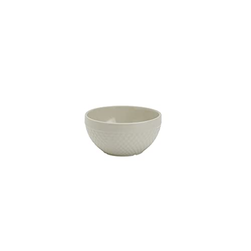 Tabletops Gallery Hobnail Style 4 Piece Timeless Grey Stoneware Nesting Mixing Bowl Set for Baking and Cooking
