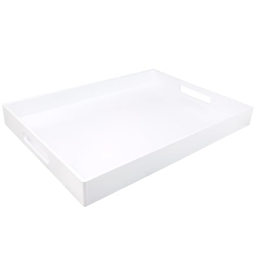 White Serving Tray for Coffee Table