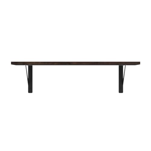 Wall Shelves 23.6" Long Floating Shelves with Metal Brackets (2 Count)