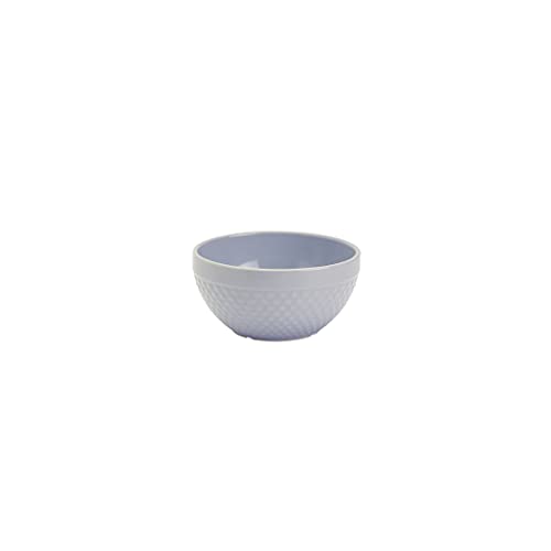 Tabletops Gallery Hobnail Style 4 Piece Blue Storm Stoneware Nesting Mixing Bowl Set for Baking and Cooking