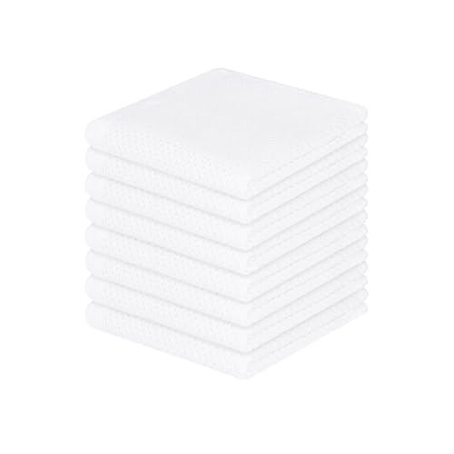 100% Cotton Waffle Weave Kitchen Dish Cloths 8 (8 Count)