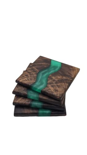 Wood Coaster Set for Drinks (4 Count)