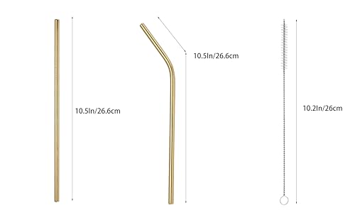 10 Pcs Stainless Steel Straws
