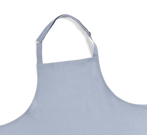100% Pure Linen Apron Dusty Blue