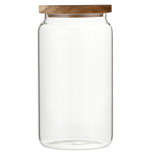 Coffee Bar Gifts Glass Coffee Canister with Wood Lid