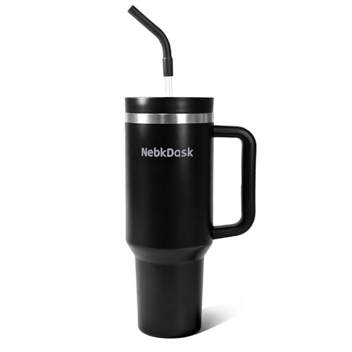 40 oz Tumbler with Handle and Straw