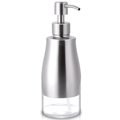 Non Slip Soap Dispenser with Brushed Nickel Stainless Steel Case