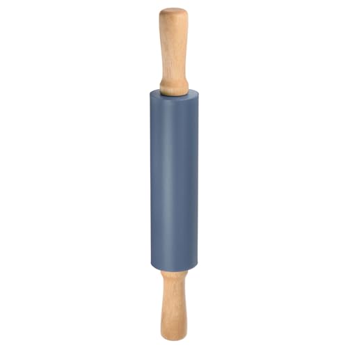 Silicone Rolling Pins for Baking 15 Inch Wooden Handle Non Stick Rolling Pin Small Roller Playdough Rolling Pins for Dough Pizza Pastry Fondant Kitchen