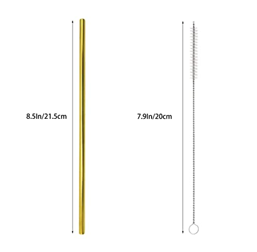 10 Pcs Stainless Steel Straws