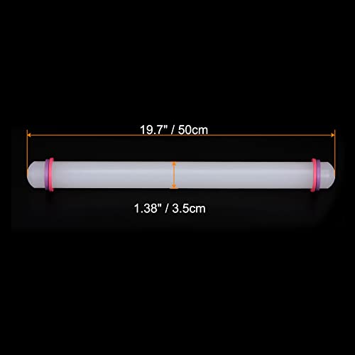 Fondant Rolling Pin 20 Inch x 1.38 Inch Adjustable Guide Rings Non