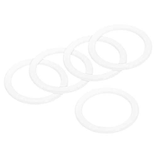 Gasket Seal Coffee Maker White Silicone Ring Replacement 56x73x3.3mm for 6 (5 Count)