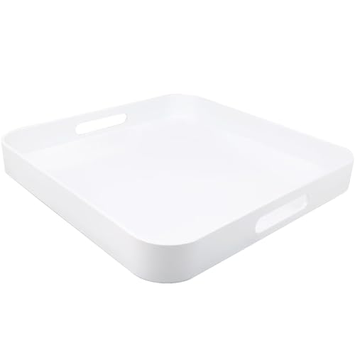 Square White Serving Tray