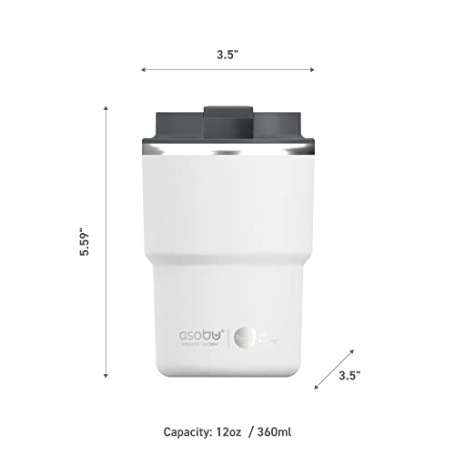 Travel Mug Ceramic Coated Stainless Steel Insulated with Leak and Spill Proof Lid