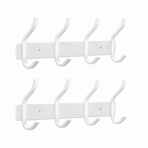 White Coat Rack Wall Mount (2 Count)