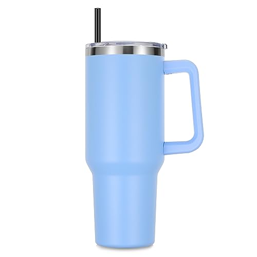 40 oz Tumbler with Handle and Straw