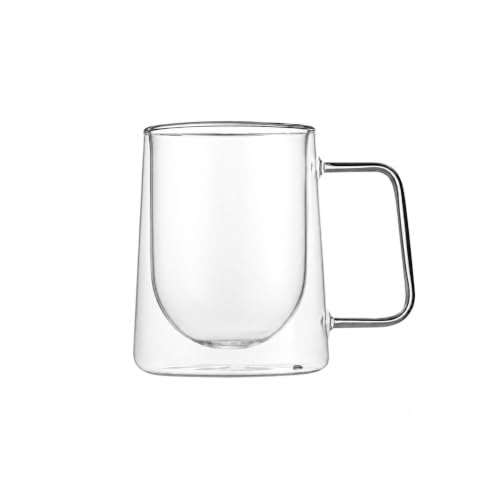 Glass Espresso Cups 12 Count 10 Ounces Borosilicate Double Wall Glass Coffee Mugs Insulated Clear Tea Drinkware for Hot or Cold Beverages