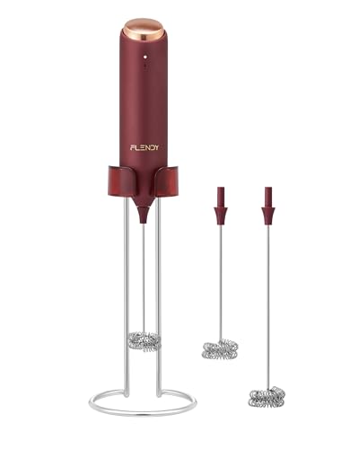 Rechargeable Milk Frother Handheld with Charging Stand