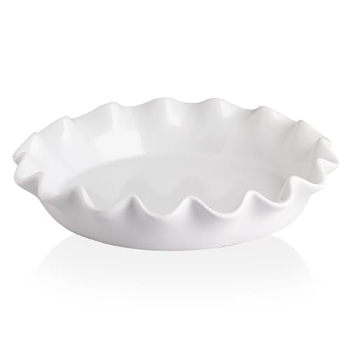 Sweejar Ceramic 11.5 Inches Pie Pan for Baking