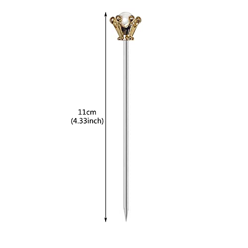 Stainless Steel Cocktail Picks Crown (8 Count)