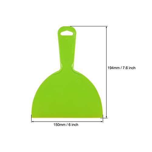 Putty Scraper 6" Plastic Flexible Putty Knives Green 2pcs (2 Count)