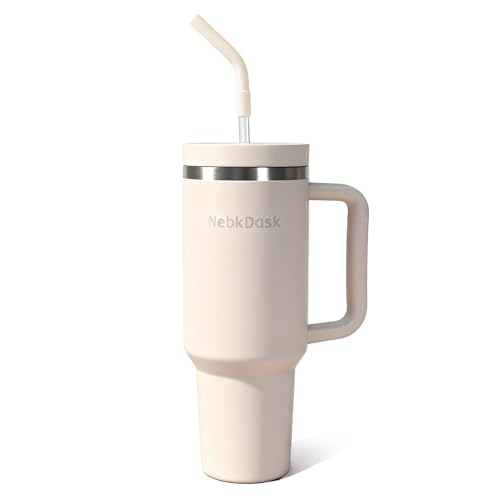 40 oz Tumbler with Handle and Straw