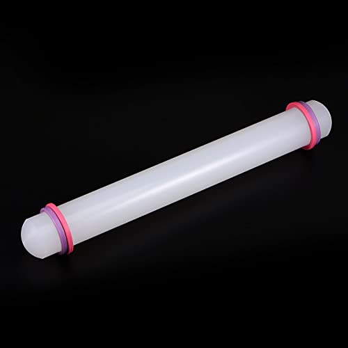 Fondant Rolling Pin 12 Inch x 1.38 Inch Adjustable Guide Rings Non