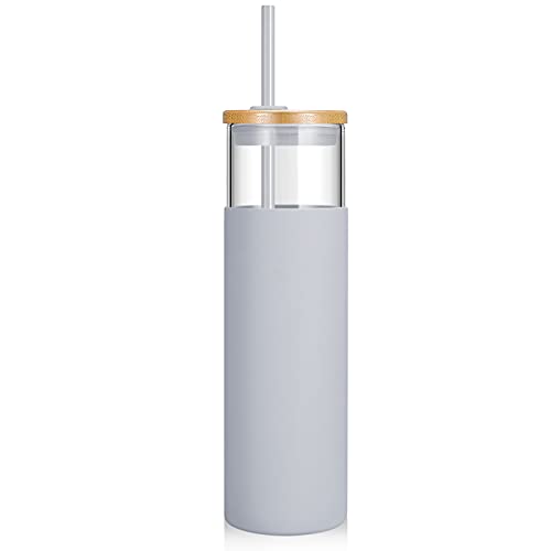 32 oz Glass Tumbler with Lids and Straws