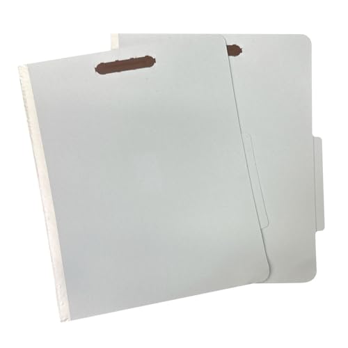 Sturdy Pressboard Classification File Folders with Fasteners (10 Count)