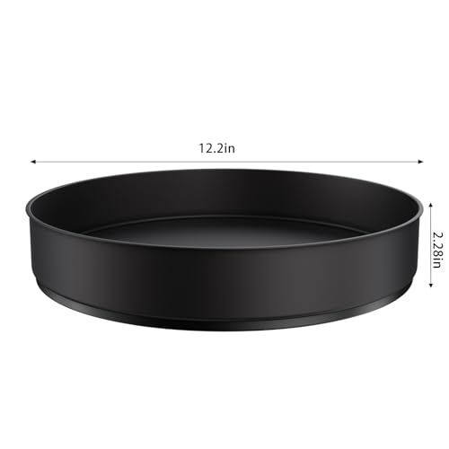 Lazy Susan Stainless Steel Black Spice Rack Turntable for Pantry Cabinet