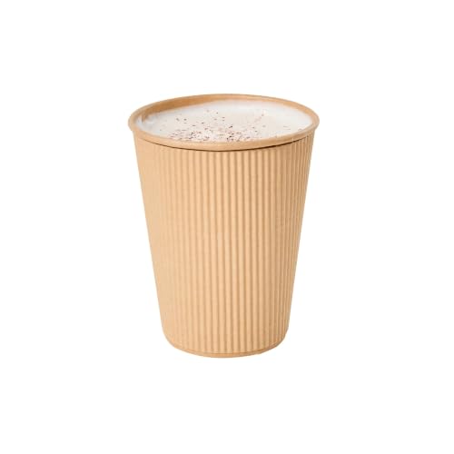 Ripple Wall Coffee Cup 500 Count 12 Ounce Insulated Hot Beverage Cup Disposable Non