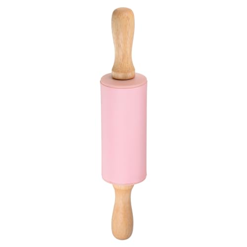 Silicone Rolling Pins for Baking 9 Inch Wooden Handle Non Stick Rolling Pin Small Roller Playdough Rolling Pins for Dough Pizza Pastry Fondant Kitchen