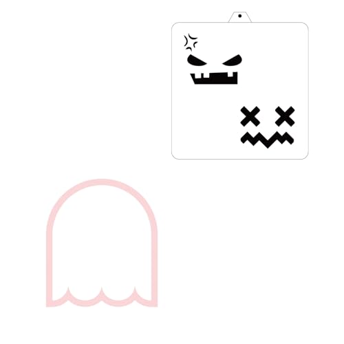Halloween Ghost Face Cutter and Stencils Bundle (9 Count)