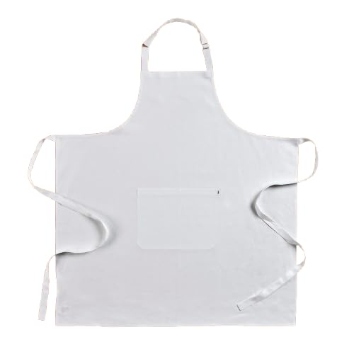 100% Pure Linen Kitchen Apron White