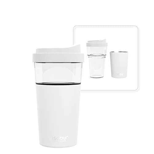 Clear Insulation Vista Tritan Tumbler for Iced Coffee and Ice Tea with Removable Insulated Stainless Steel Sleeve