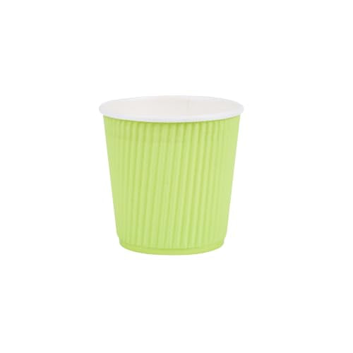 Ripple Wall Coffee Cups 500 Count 4 Ounce Insulated Eco Green Paper Cups
