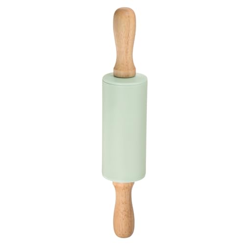 Silicone Rolling Pins for Baking 9 Inch Wooden Handle Non Stick Rolling Pin Small Roller Playdough Rolling Pins for Dough Pizza Pastry Fondant Kitchen