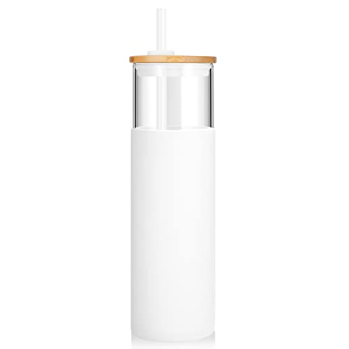 32 oz Glass Tumbler with Lids and Straws