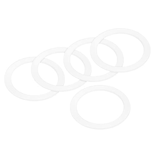 Gasket Seal Coffee Maker White Silicone Ring Replacement 55x72x2.5mm for 6 (5 Count)