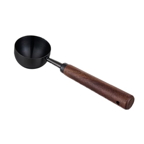 304 Stainless Steel Coffee Measuring Spoon Wooden Handle Coffee Scoop for Coffee
