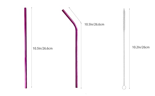 10 Pcs Stainless Steel Straws