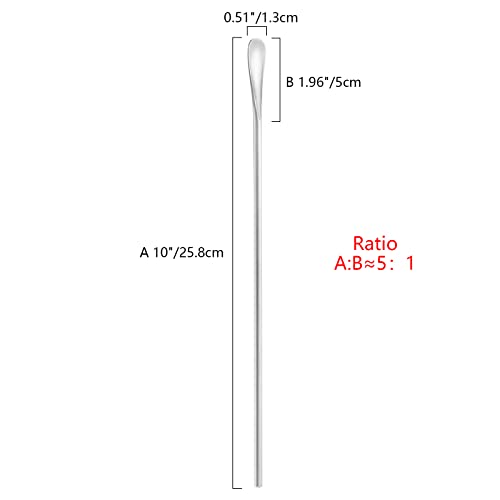 10 inch 258mm Stainless Steel Long Coffee Spoon Stirring (4 Count)