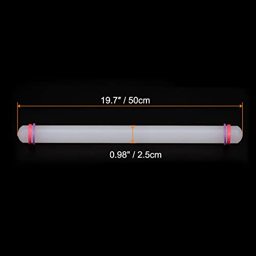 Fondant Rolling Pin 20 Inch x 0.98 Inch Adjustable Guide Rings Non