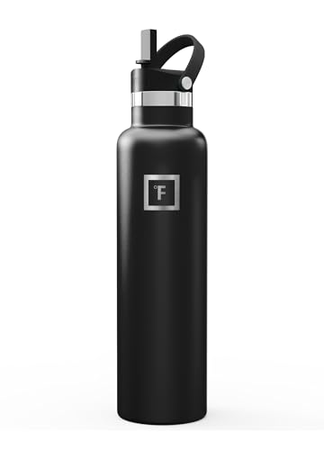 24 oz Narrow Mouth Water Bottle with Straw