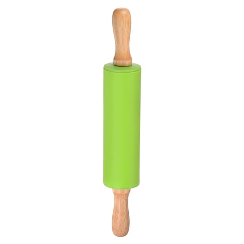 Silicone Rolling Pins for Baking 12 Inch Wooden Handle Non Stick Rolling Pin Small Roller Playdough Rolling Pins for Dough Pizza Pastry Fondant Kitchen