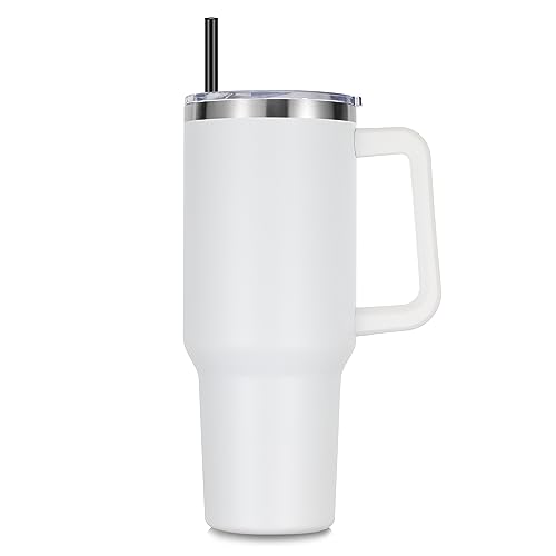 40 oz Tumbler with Handle and Straw