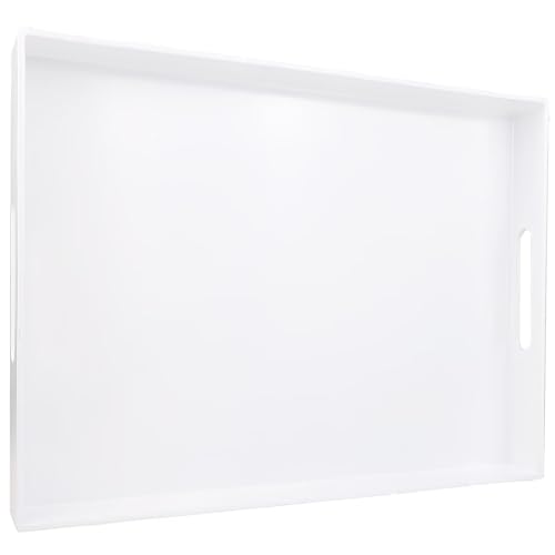 White Serving Tray for Coffee Table