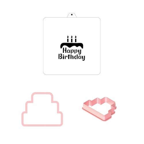 Cookie Cutter and Stencil Bundle Royal Icing Cookies Stencils Paint Your Own Biscuit Bakery Starter Kits Royal Icing Fondant Cutters Birthday Wedding Holiday Cookies Painting Coloring Pages Comb (9 Count)