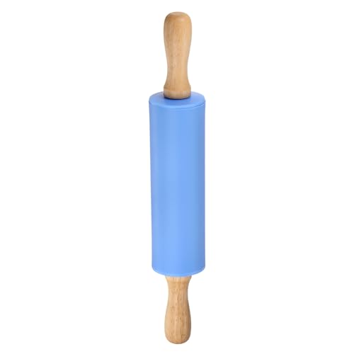 Silicone Rolling Pins for Baking 12 Inch Wooden Handle Non Stick Rolling Pin Small Roller Playdough Rolling Pins for Dough Pizza Pastry Fondant Kitchen