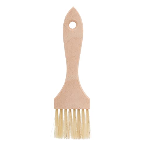 Natural Horsehair Flat Pastry Brush with Untreated Beechwood Handle