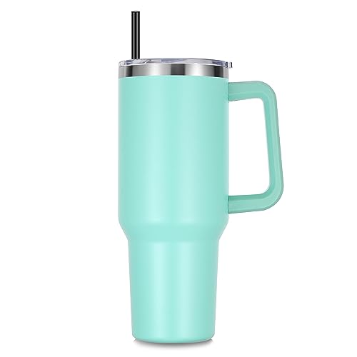 40 oz Tumbler with Handle and Straw